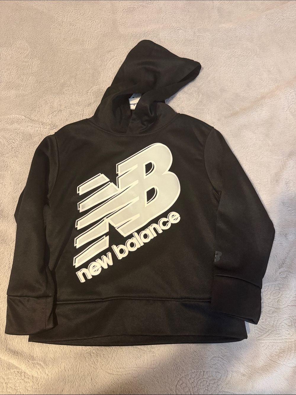 New Balance Black Hoodie with White Logo